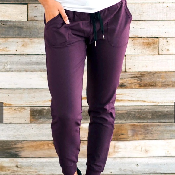 Zyia Plum Unwind Pants - Picture 2 of 3